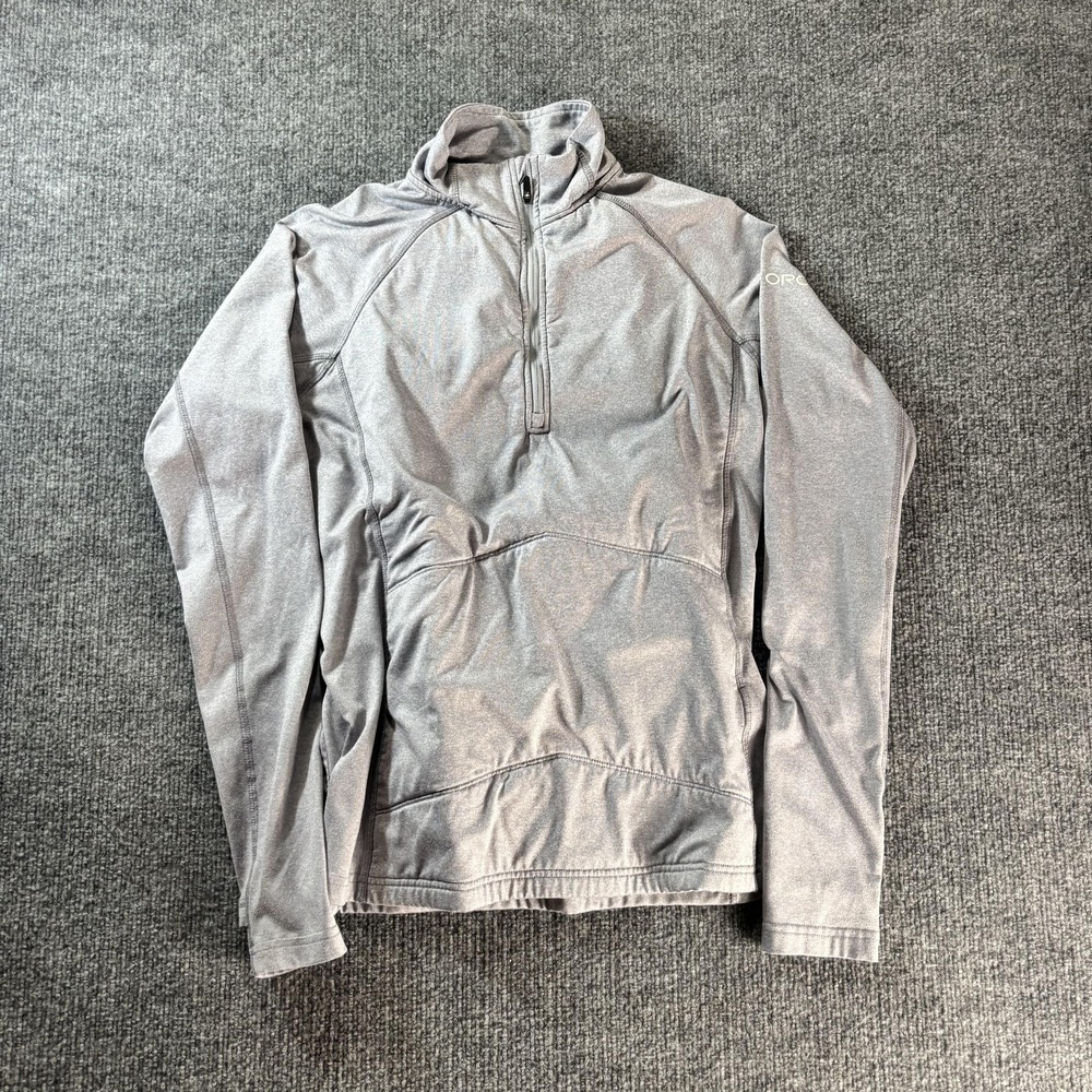 OROS Pullover Womens XS Gray 1/4 Zip Mock Neck‎ Long Sleeve Lightweight